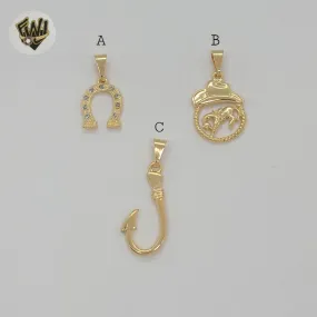 (1-2150) Gold Laminate - Carved Pendants - BGF