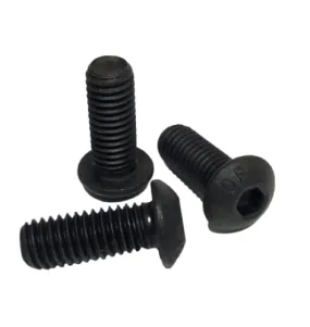 #10-32 x 2" Button Head Socket Cap Screws Plain Finish QTY 50