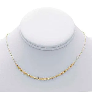 14K Gold Dappled Triple Choker