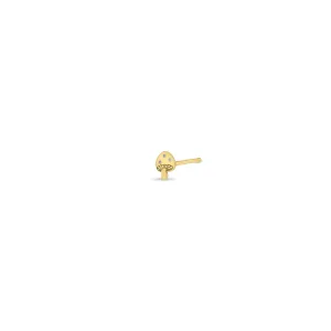 14k Itty Bitty Diamond Mushroom Stud