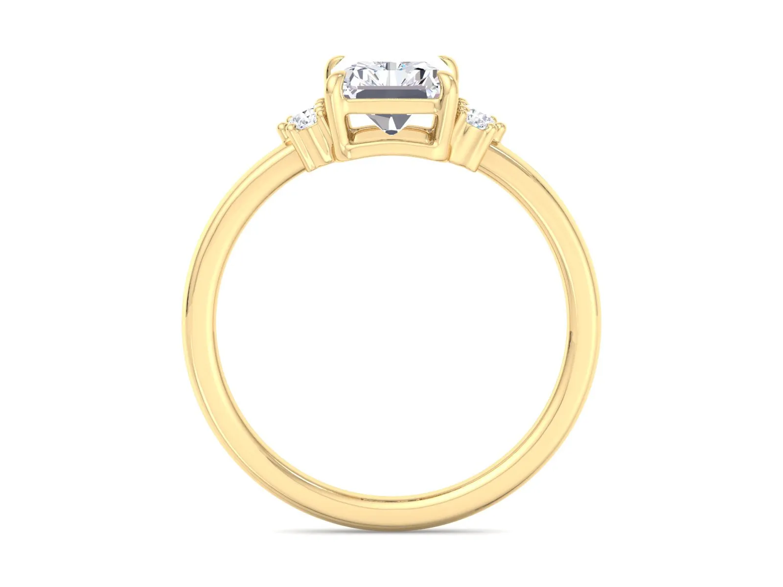 2.00CT Radiant Cut Lab Diamond Engagement Ring