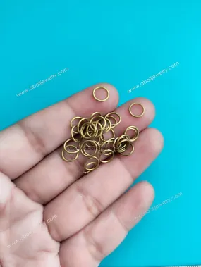6 mm antique bronze jump ring tarnish resistant brass jump rings JRABB6