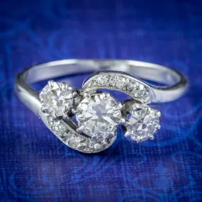 Antique Edwardian Diamond Trilogy Twist Ring Circa 1910