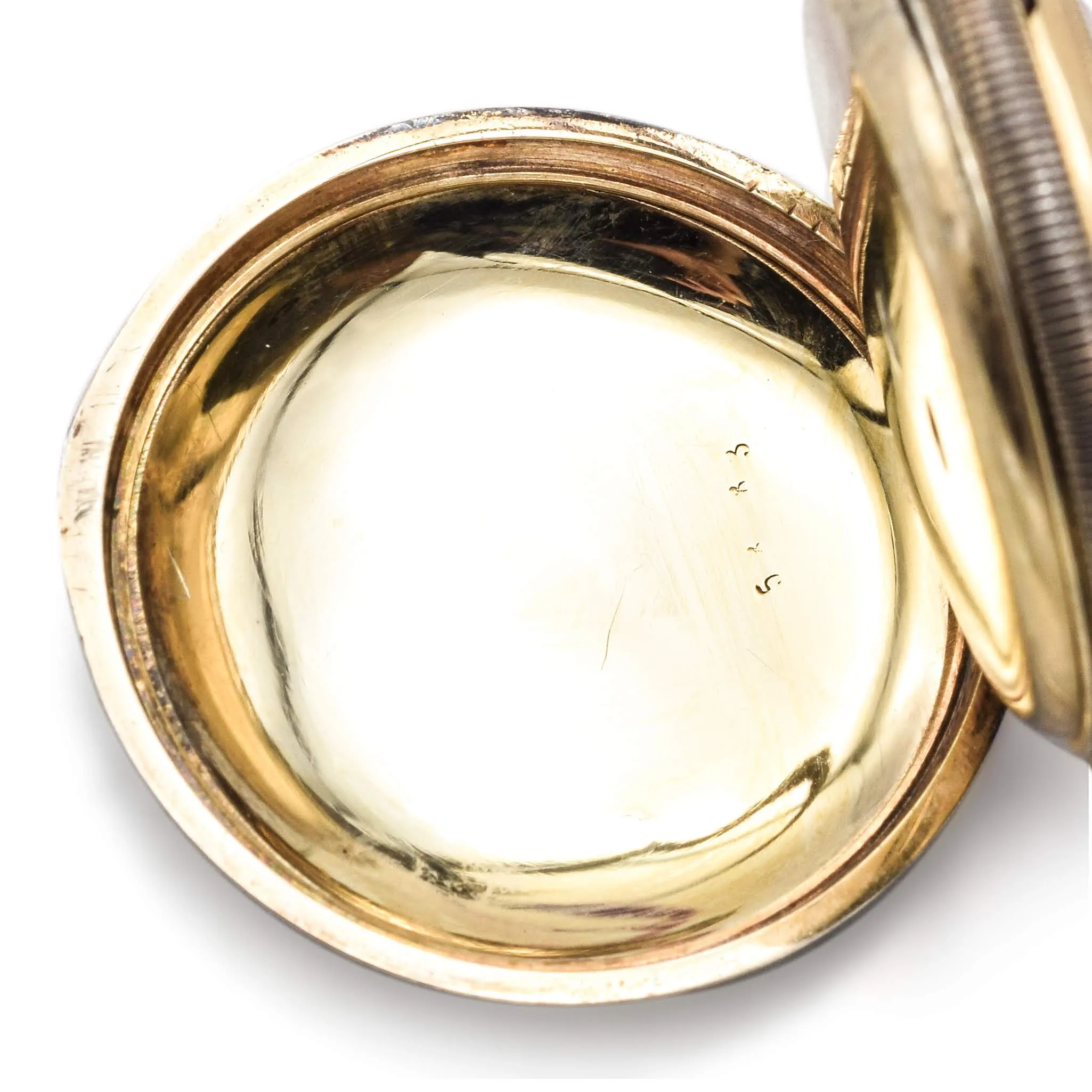 Antique J Ullmann & Co. Enamel Pocket Watch Silver Gilt