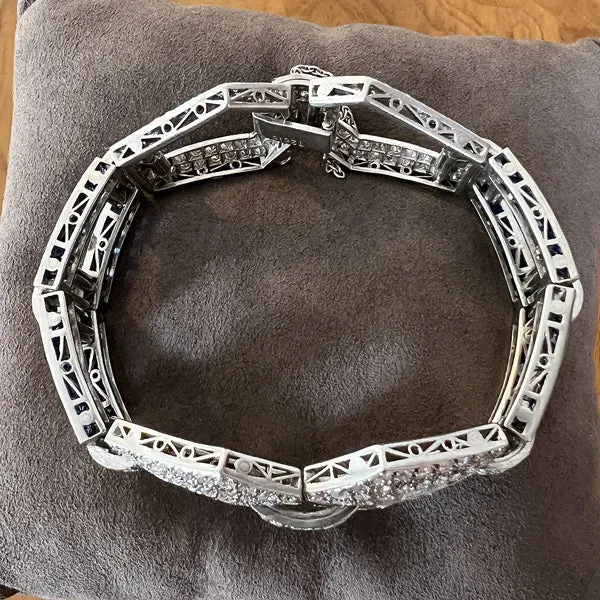Art Deco Sapphire & Diamond Bracelet