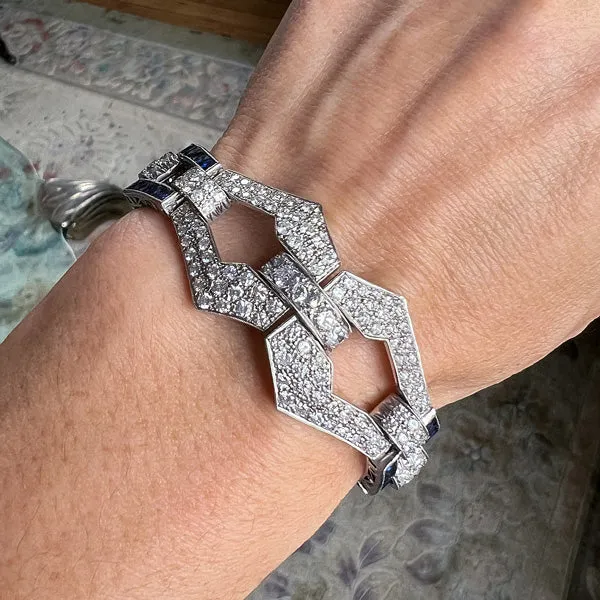 Art Deco Sapphire & Diamond Bracelet