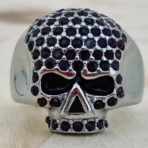 Bling Skull Ring - Dark Purple - R146