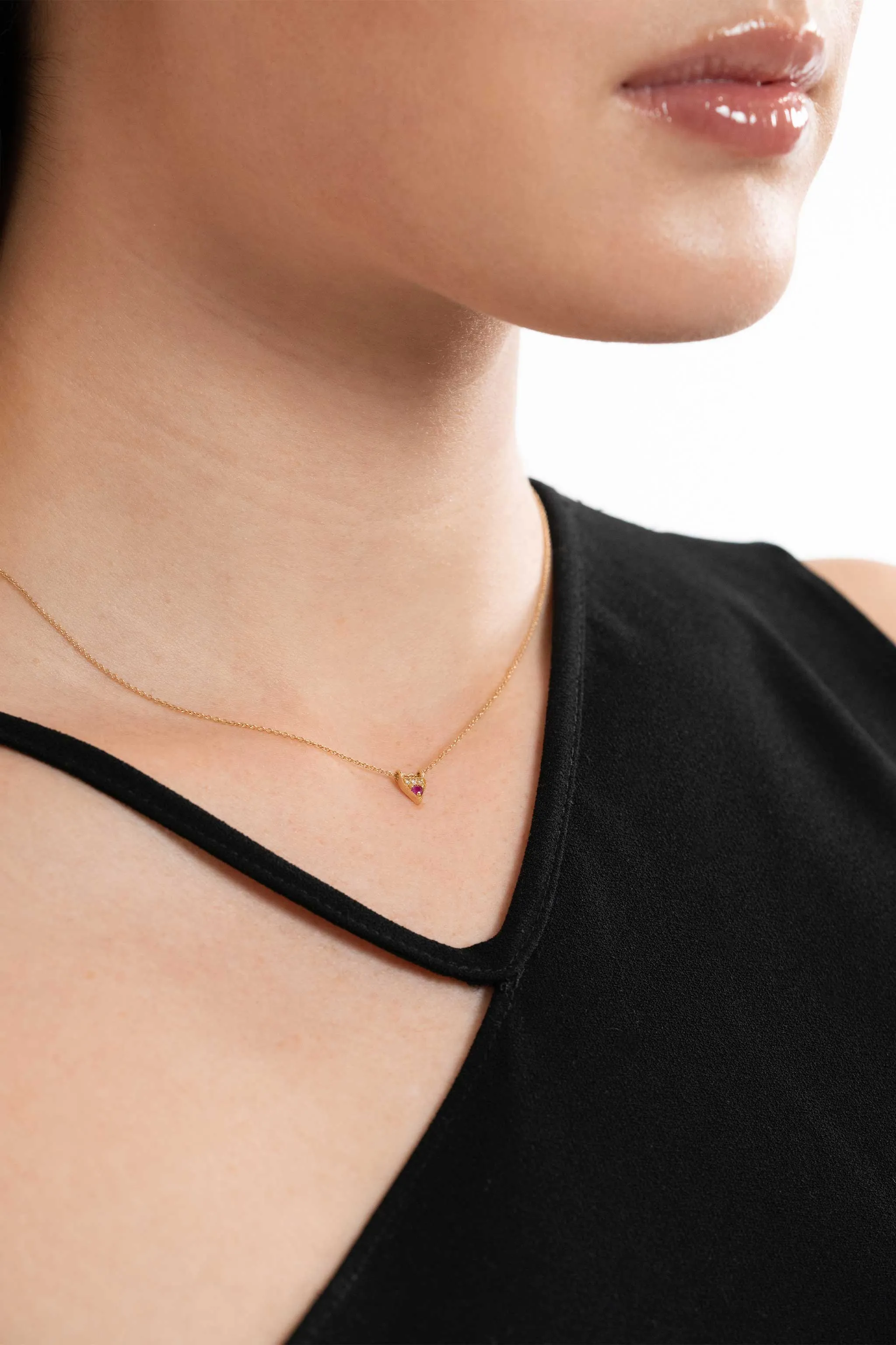 Bliss pendant in Ruby and Diamond