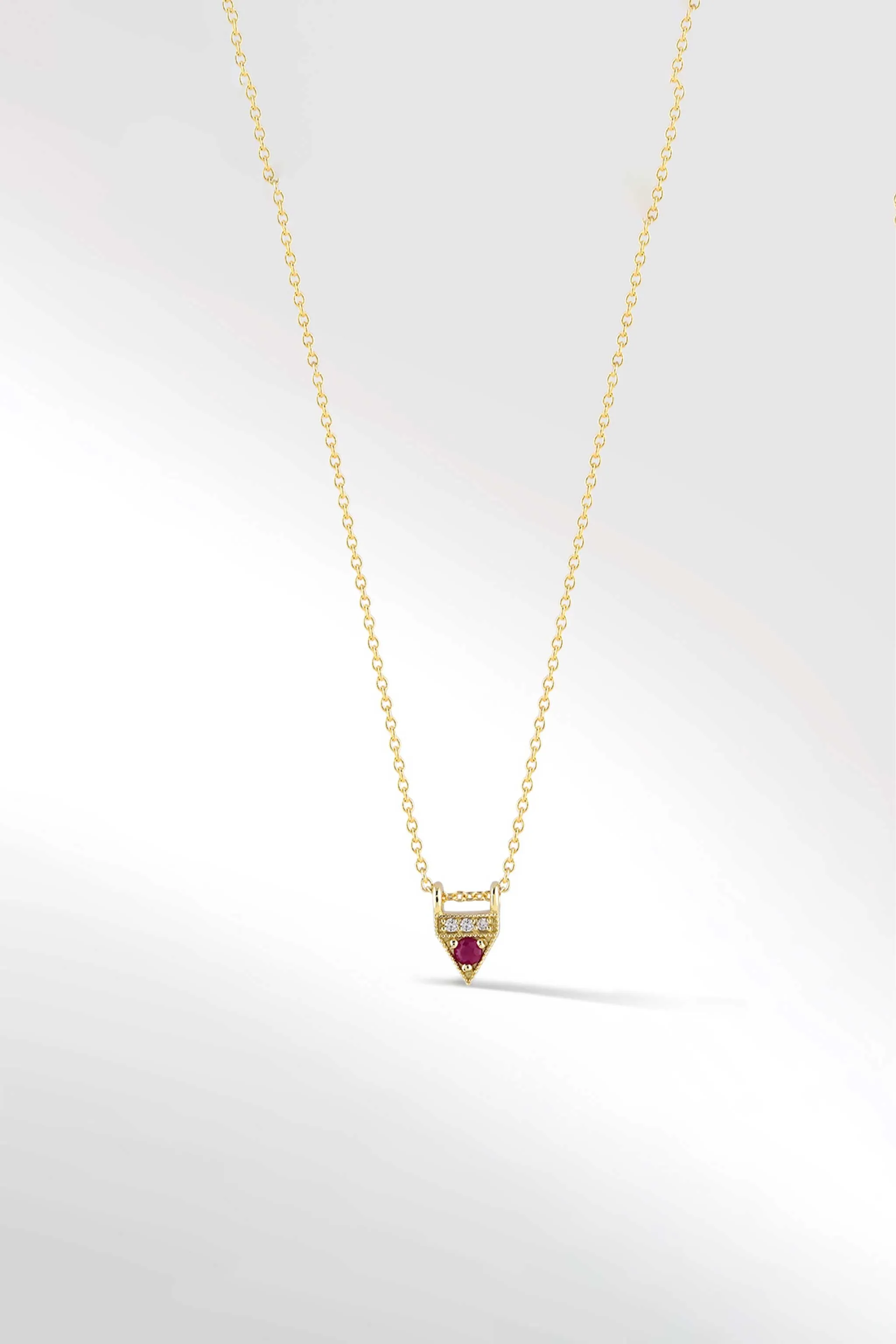 Bliss pendant in Ruby and Diamond