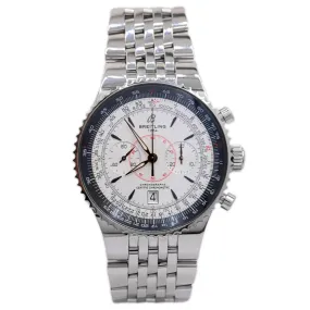 Breitling Men's Montbrilliant Stainless Steel 47mm White Chronograph Dial Watch Reference #:  A2334024-G631SS