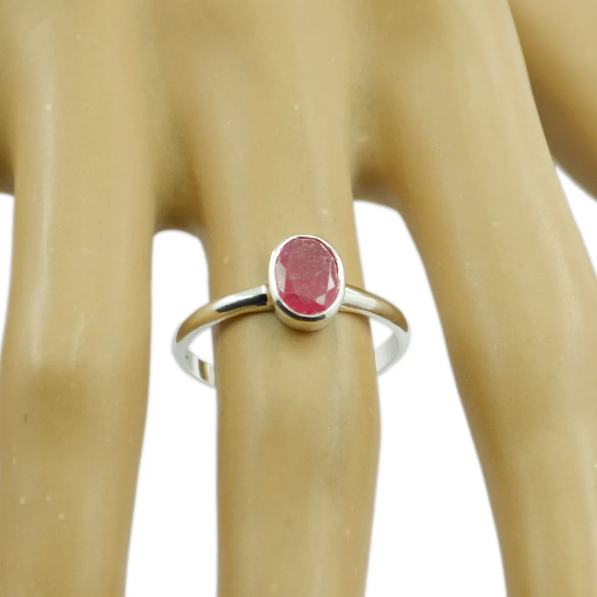 Comely Gemstones Indianruby 925 Sterling Silver Rings Jewelry Marks