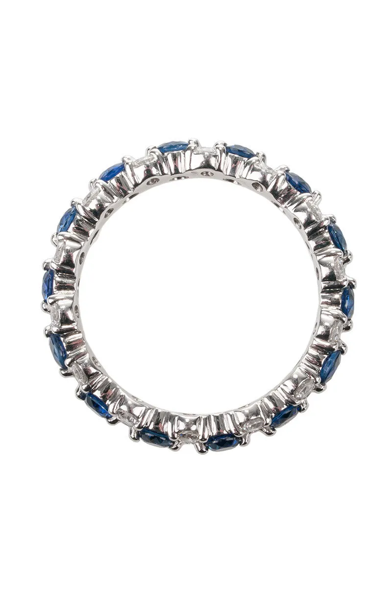 Diamond & Sapphire Eternity Band
