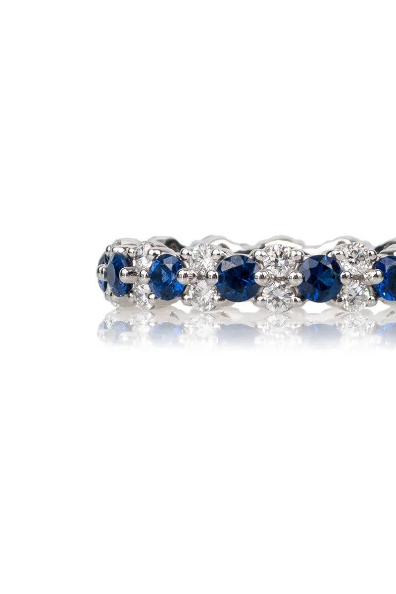Diamond & Sapphire Eternity Band