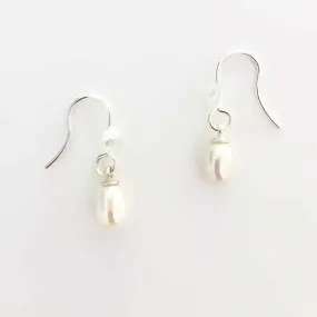 Freshwater Pearl Earrings - Silver Small