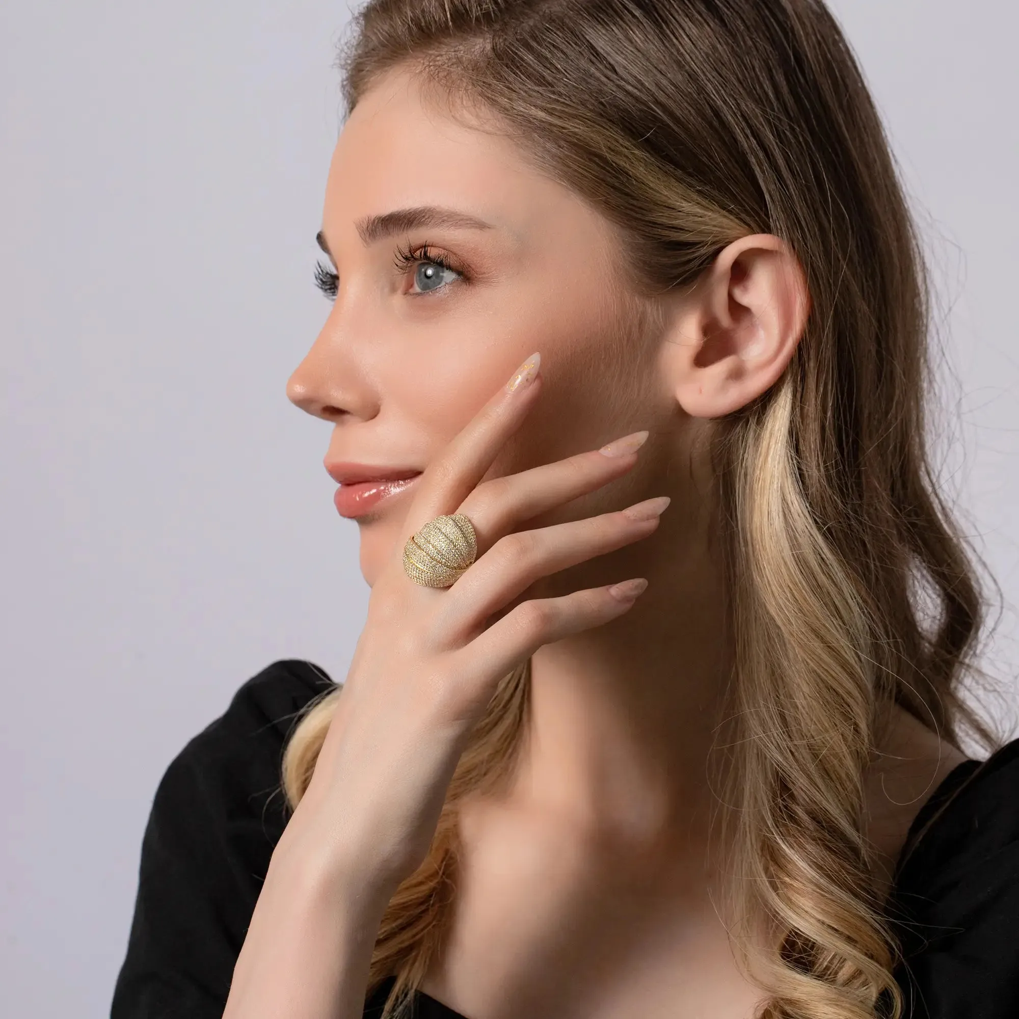 Gold Shell Rings
