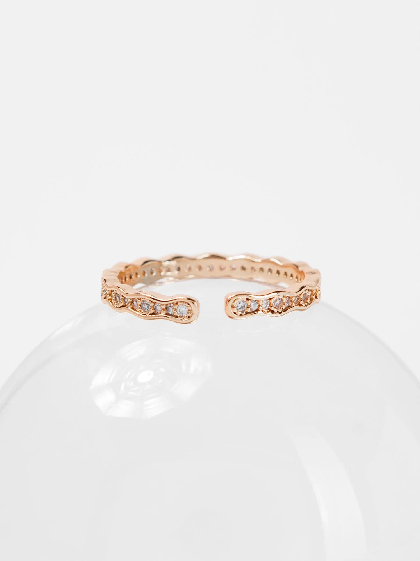 Hannah CZ Minimal Cuff Ring