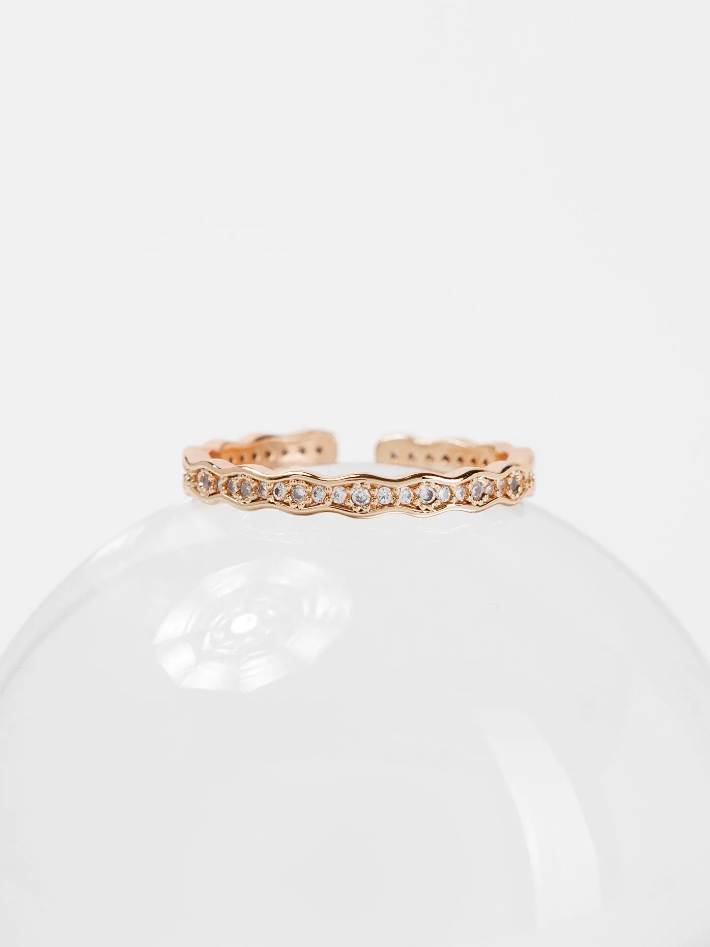 Hannah CZ Minimal Cuff Ring