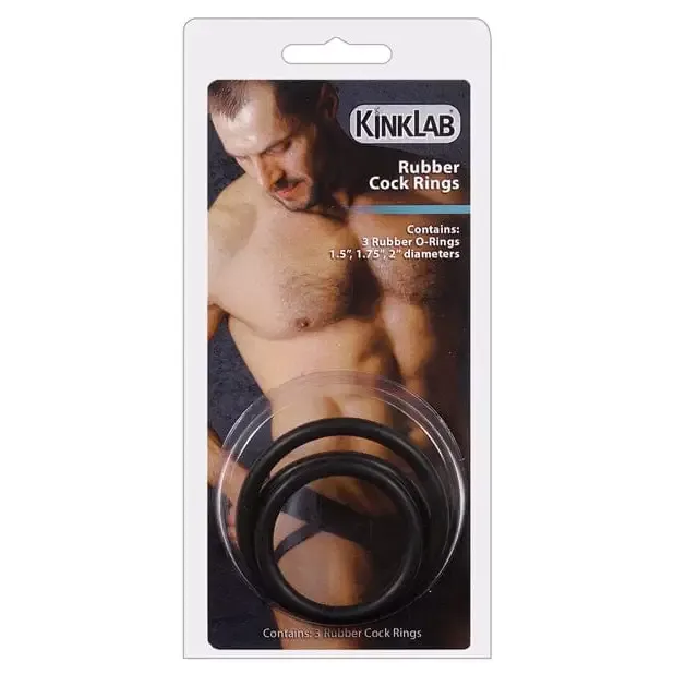 Kinklab Rubber Cock Ring - Pack Of 3