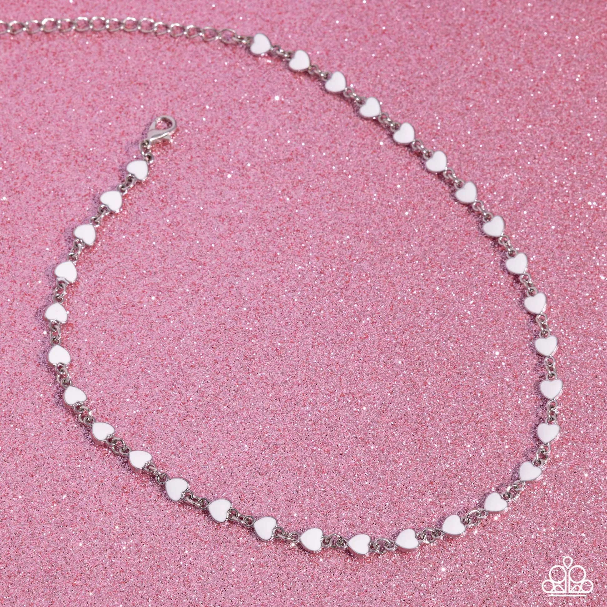 Paparazzi Dancing Dalliance White Choker Necklace & Earring Set