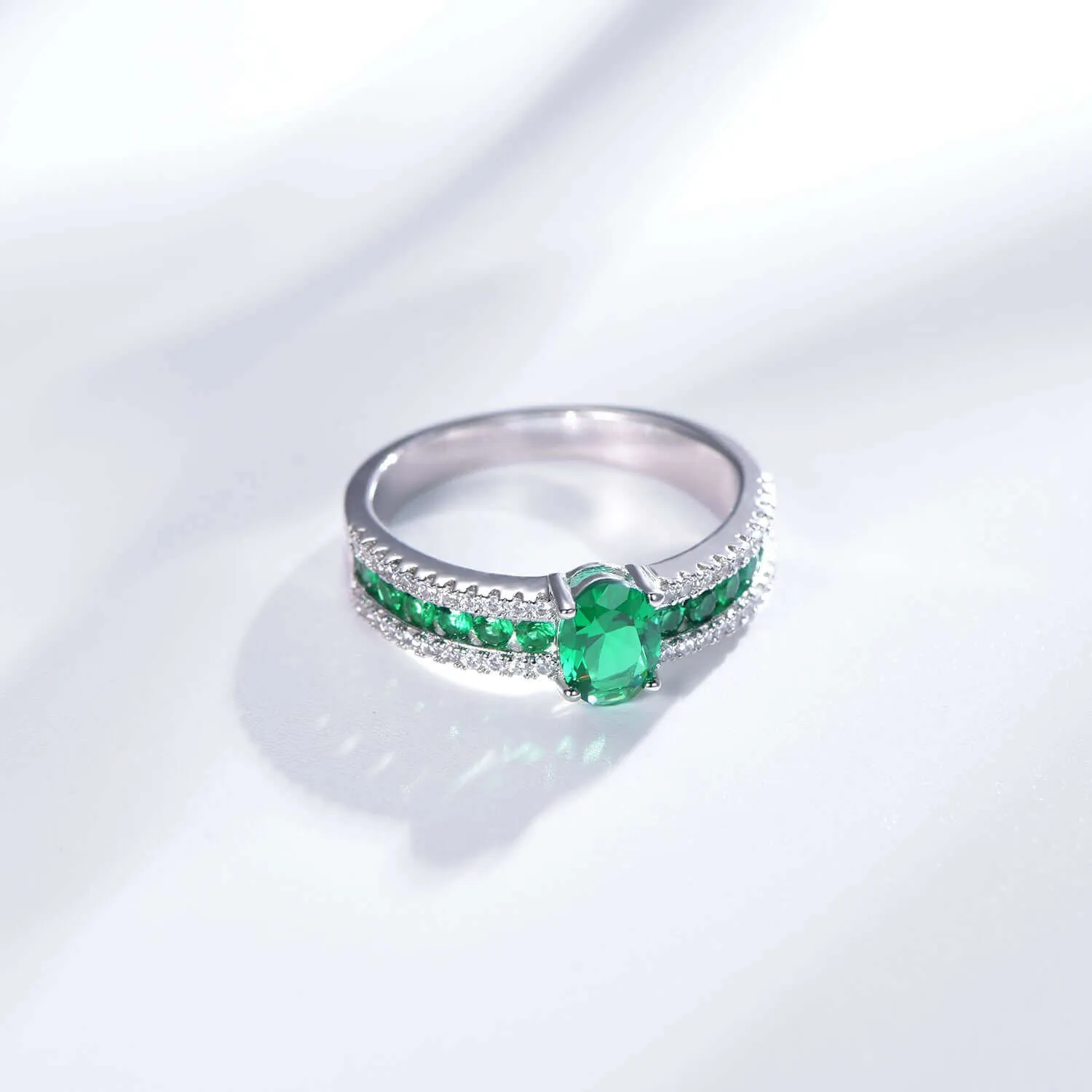 Paraiba Tourmaline Oval Cut Engagement Ring