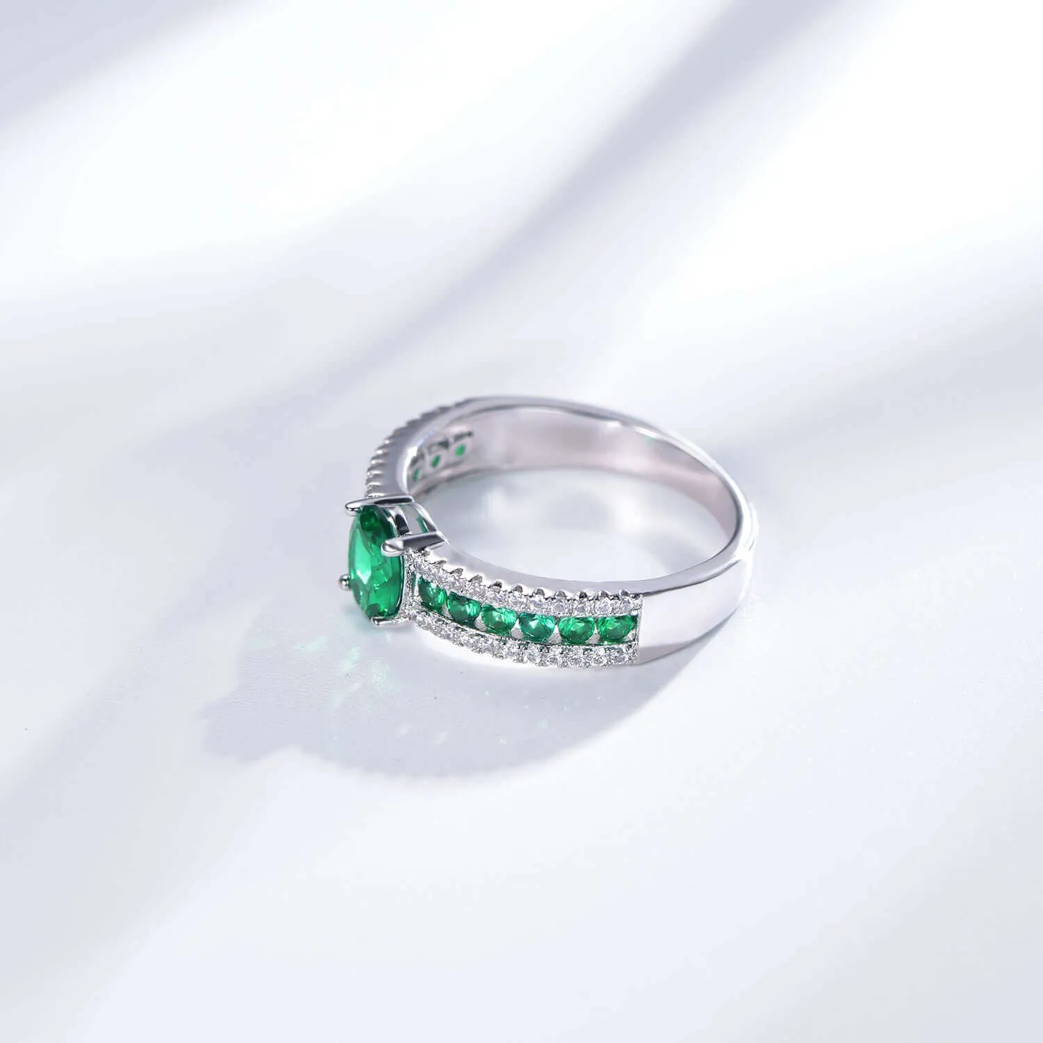 Paraiba Tourmaline Oval Cut Engagement Ring