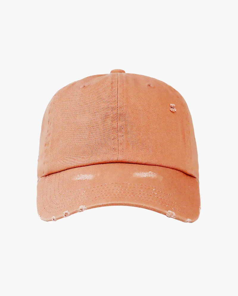 The Hat Depot - Distressed Cotton Baseball Cap