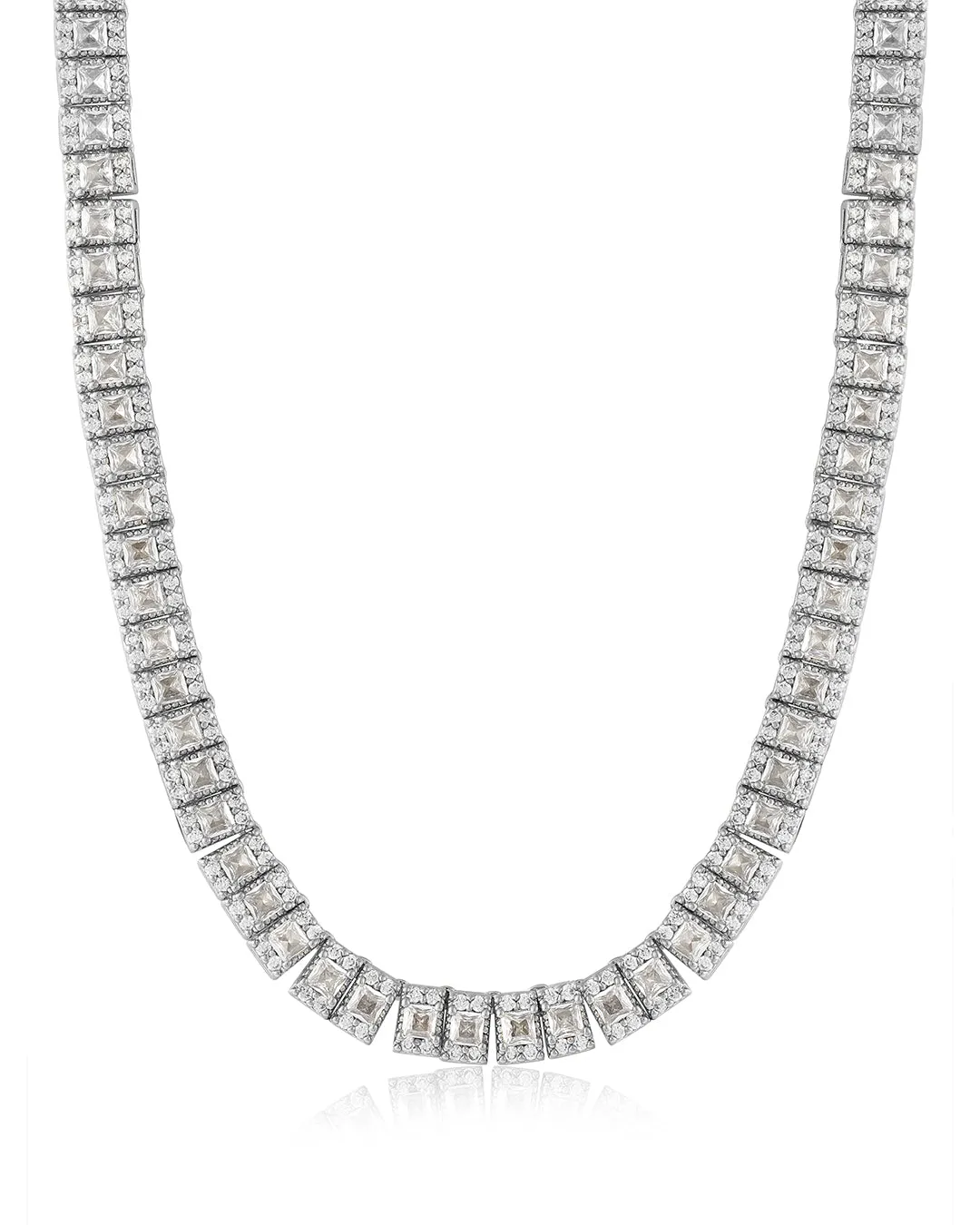 The Triple Crystal Tennis Necklace