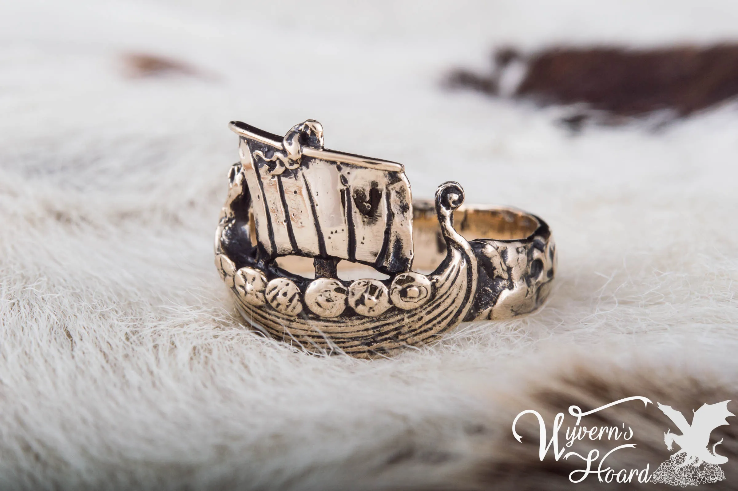 Viking Drakar Longship Ring
