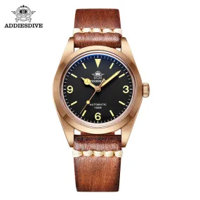 ★Weekly Deal★ADDIESDIVE Vintage 36mm Bronze Militarty Watch PT5000 （AD2024）