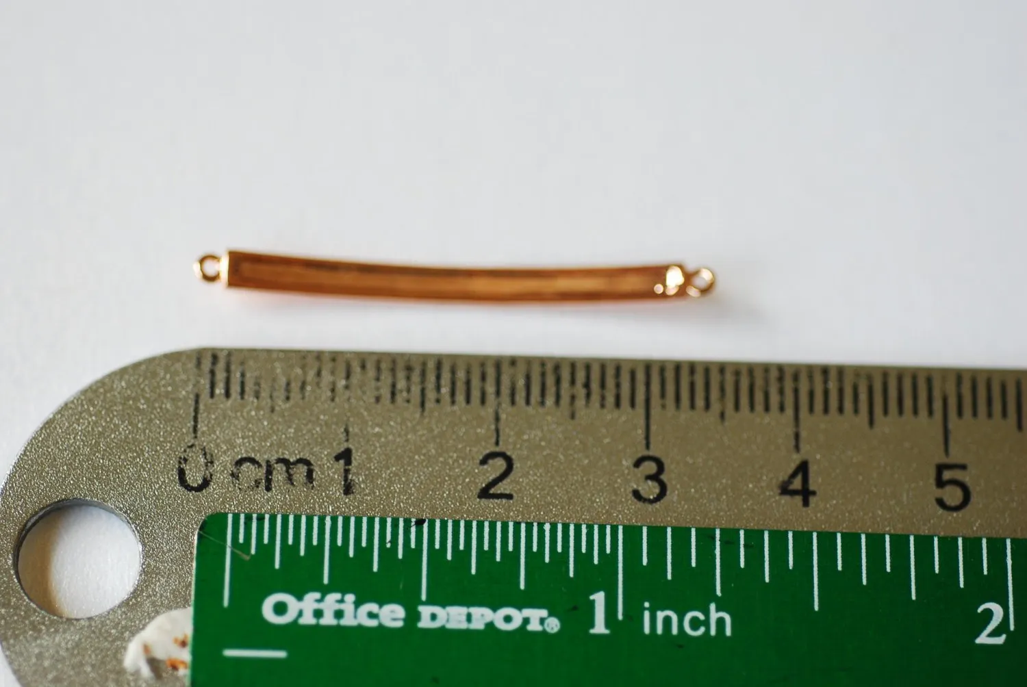 Wholesale Vermeil Rose Gold Curved Bracelet Bar Connector Charm- 18k gold plated over Sterling Silver Bracelet Plate, Gold Bracelet Bar Blanks Plate